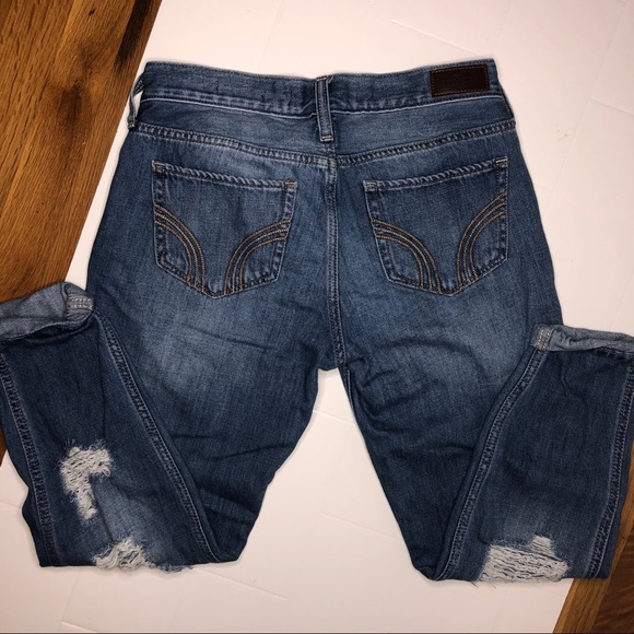 ☾ HOLLISTER distressed boyfriend 7/8 jeans - Picture 5 of 8